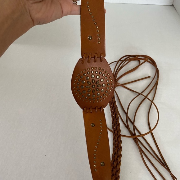 Express Bohemian Brown Leather Belt size Small - Picture 12 of 16